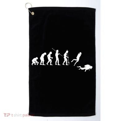 Evolution Scuba Diving Ocean Sea Diving Lover Scuba Diving Meaningful Gift Golf Towel