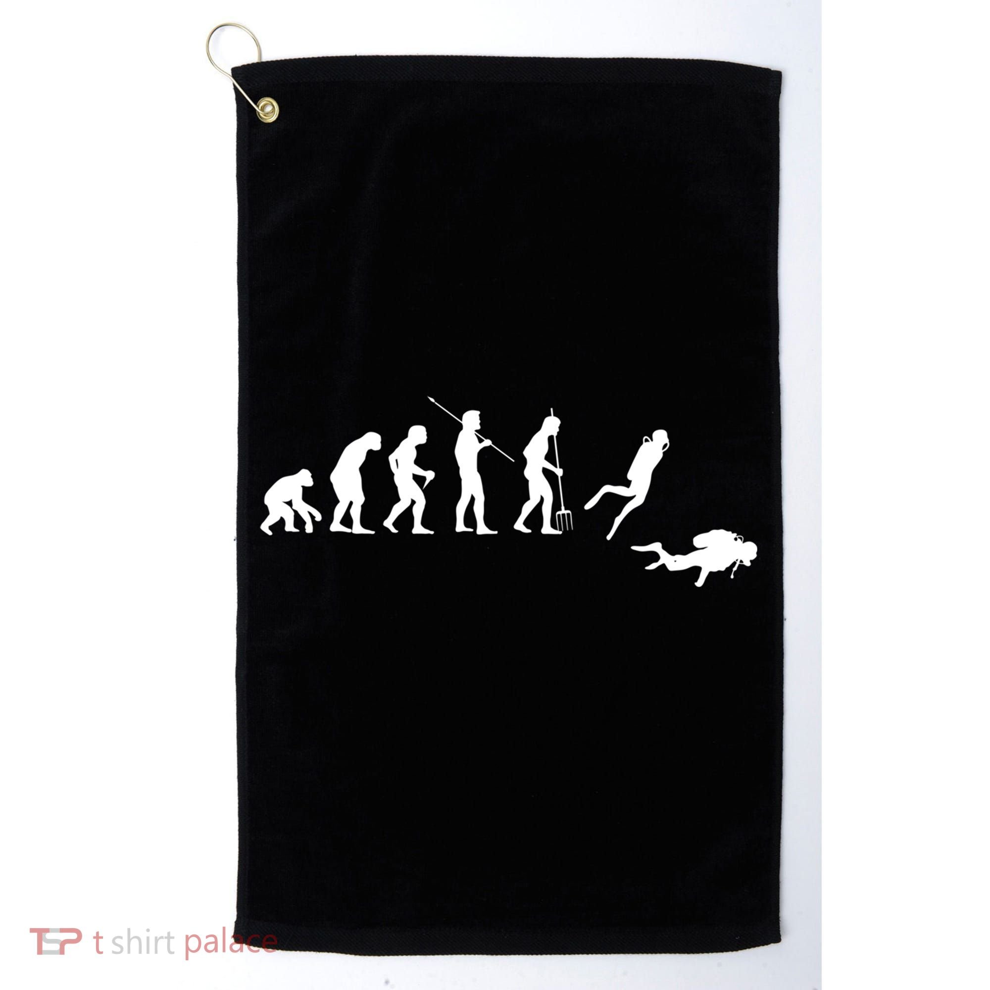 Evolution Scuba Diving Ocean Sea Diving Lover Scuba Diving Meaningful Gift Golf Towel