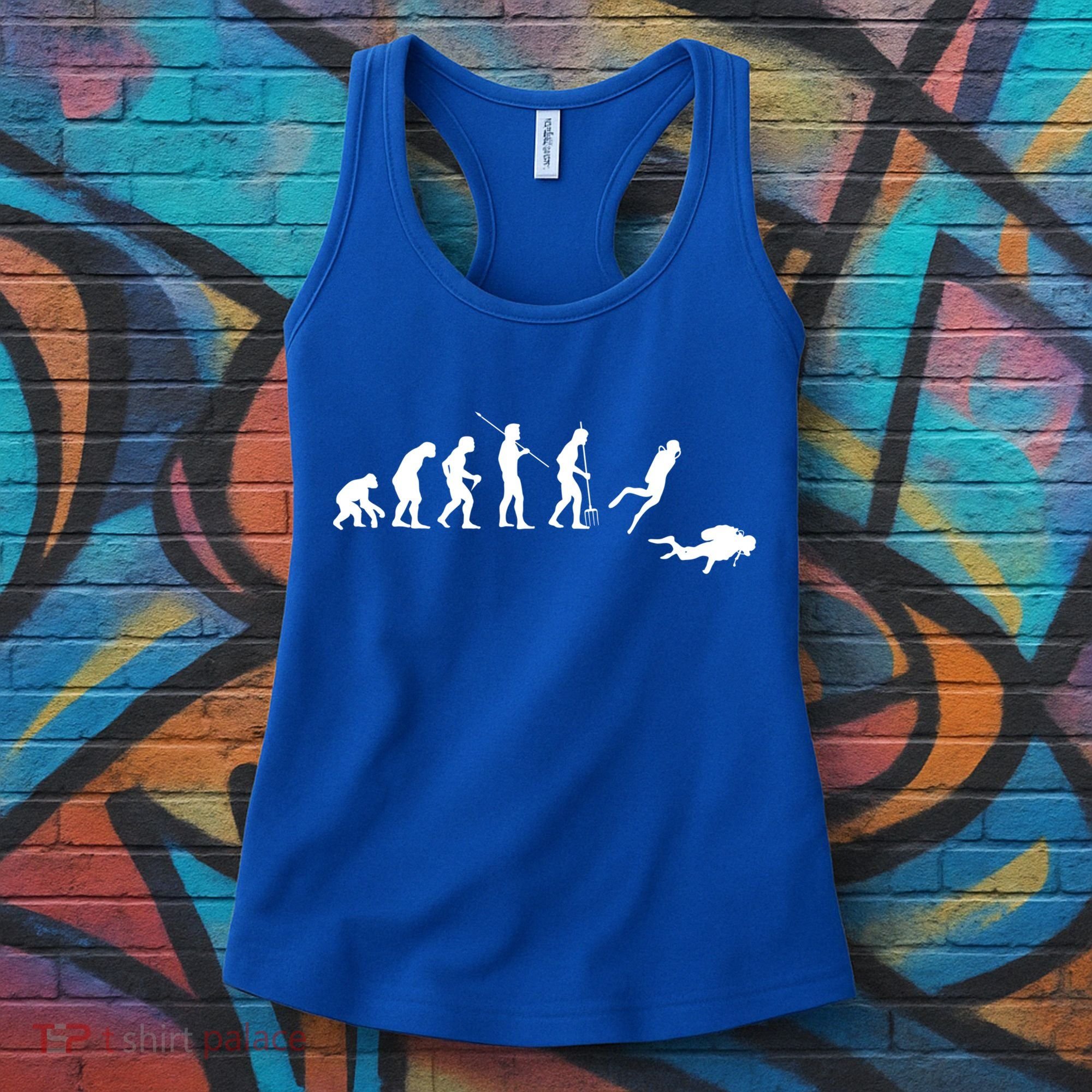 Evolution Scuba Diving Ocean Sea Diving Lover Scuba Diving Meaningful Gift Women's Tank Top