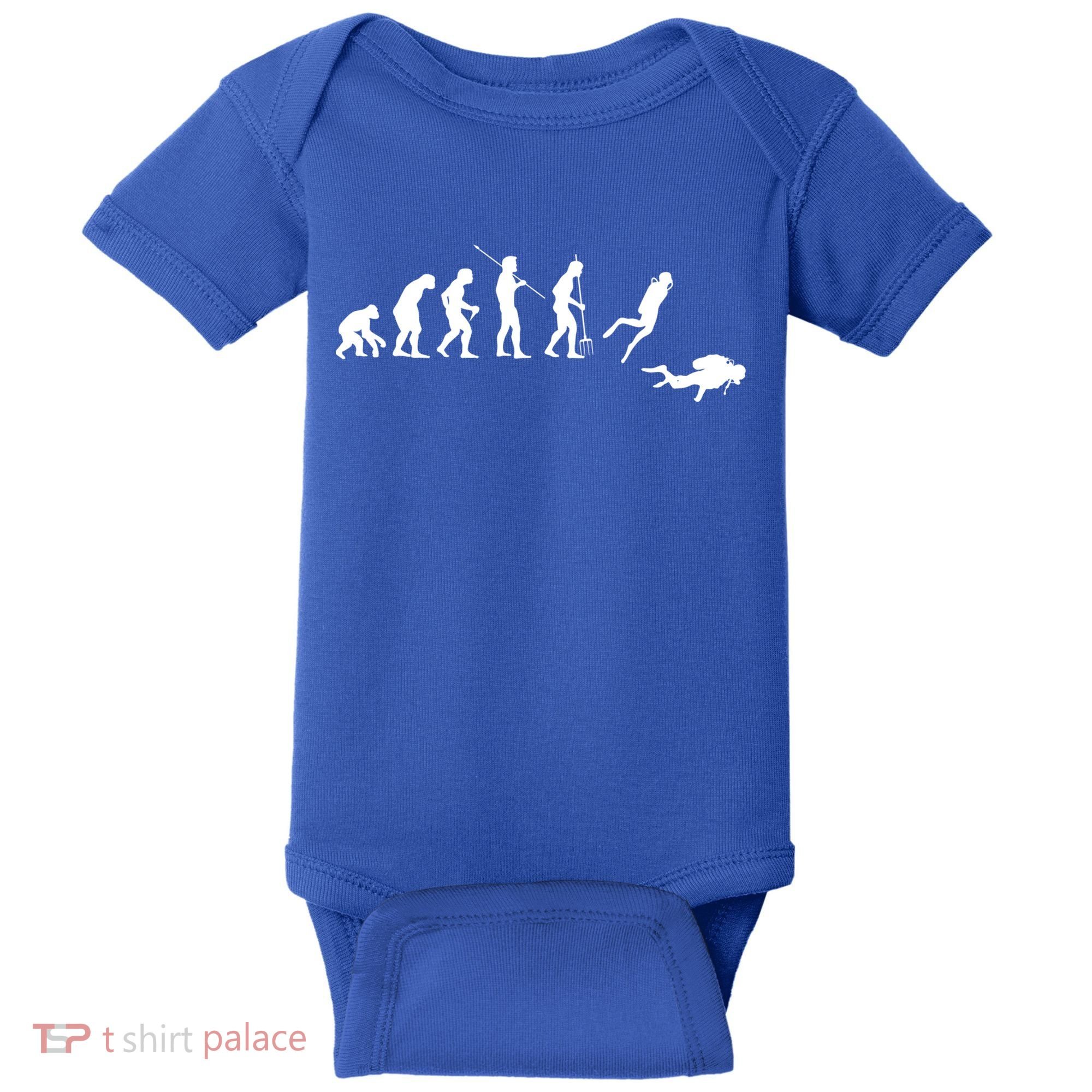 Evolution Scuba Diving Ocean Sea Diving Lover Scuba Diving Meaningful Gift Baby Bodysuit