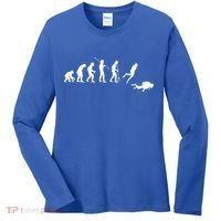 Evolution Scuba Diving Ocean Sea Diving Lover Scuba Diving Meaningful Gift Women's Long Sleeve Shirt thumb 0