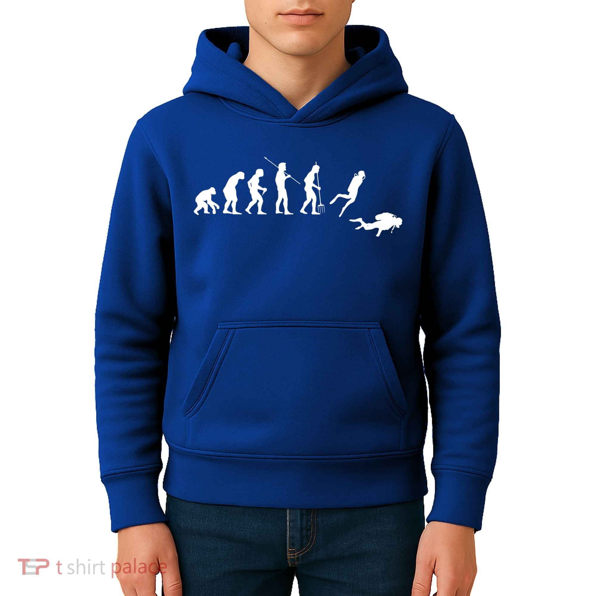 Evolution Scuba Diving Ocean Sea Diving Lover Scuba Diving Meaningful Gift Kids Hoodie
