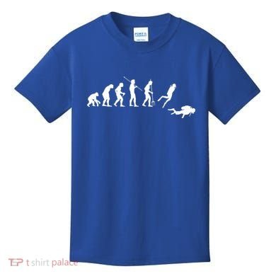 Evolution Scuba Diving Ocean Sea Diving Lover Scuba Diving Meaningful Gift Kids T-Shirt