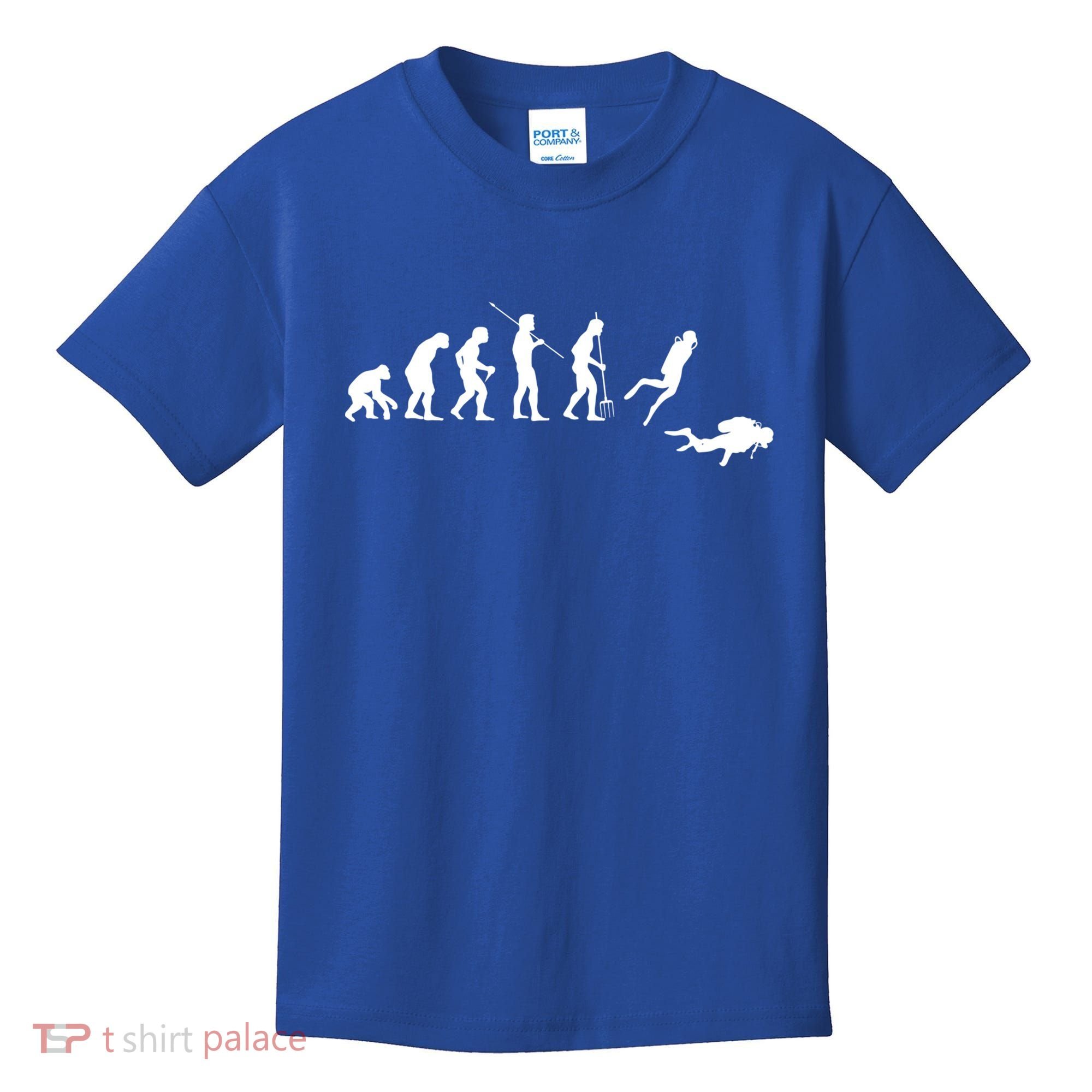 Evolution Scuba Diving Ocean Sea Diving Lover Scuba Diving Meaningful Gift Kids T-Shirt