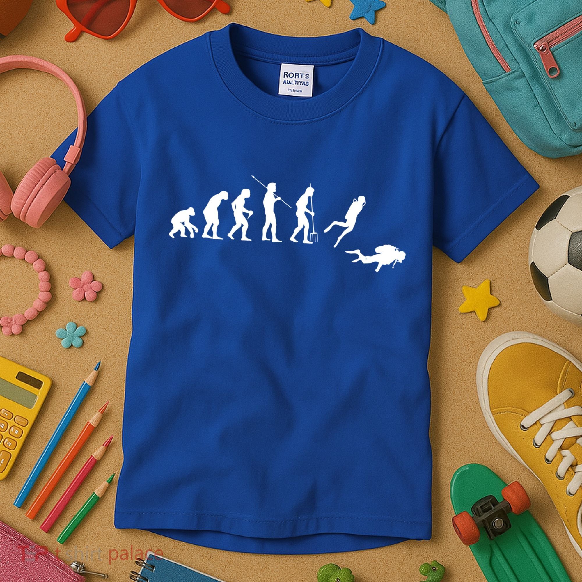 Evolution Scuba Diving Ocean Sea Diving Lover Scuba Diving Meaningful Gift Kids T-Shirt