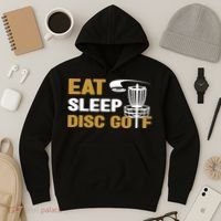Eat Sleep Disc Golf Frolf Disc Golf Tee Hoodie thumb 3