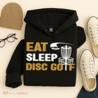 Eat Sleep Disc Golf Frolf Disc Golf Tee Hoodie thumb 4