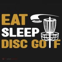 Eat Sleep Disc Golf Frolf Disc Golf Tee Button thumb 1