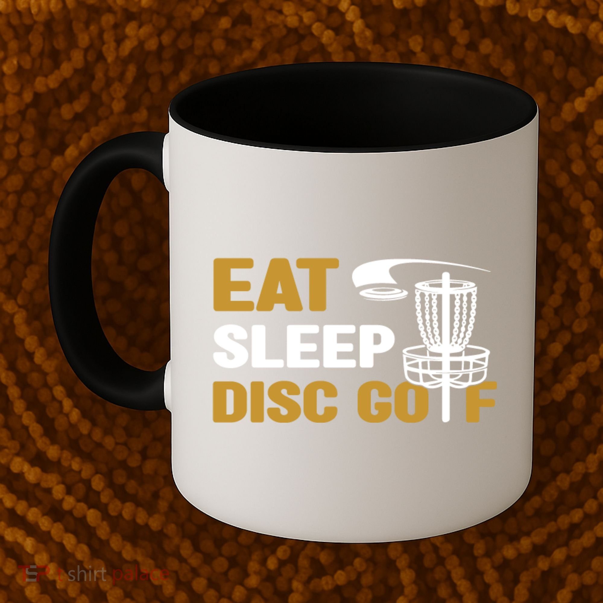 Eat Sleep Disc Golf Frolf Disc Golf Tee Coffee Mug
