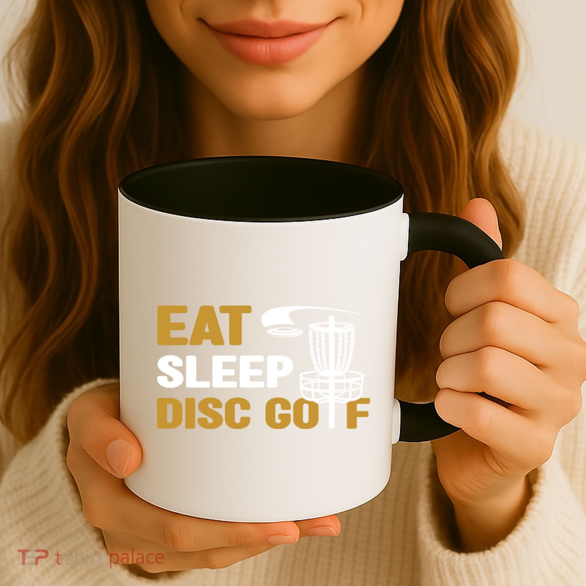 Eat Sleep Disc Golf Frolf Disc Golf Tee Coffee Mug