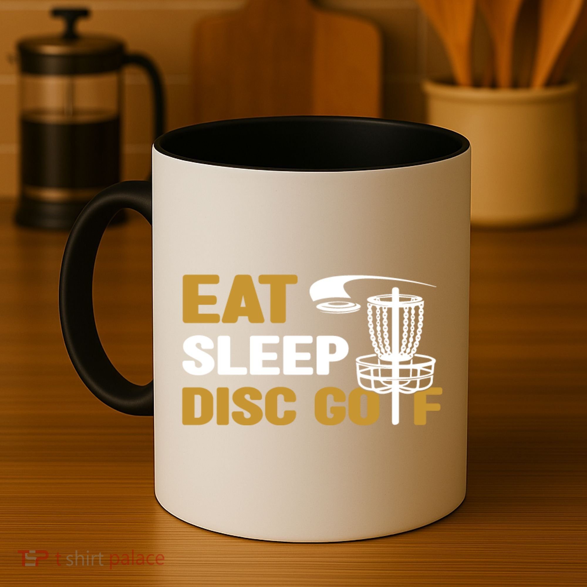 Eat Sleep Disc Golf Frolf Disc Golf Tee Coffee Mug