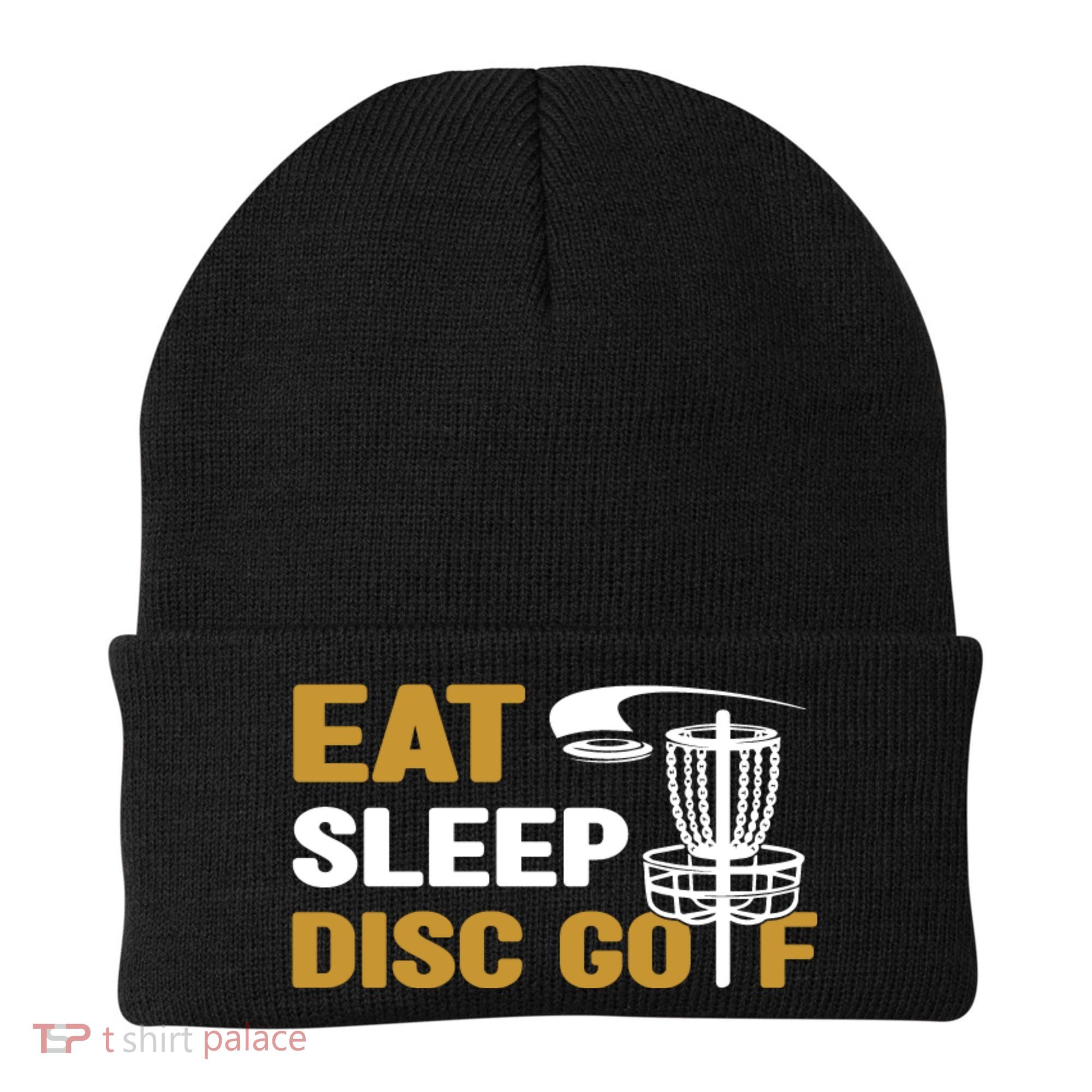 Eat Sleep Disc Golf Frolf Disc Golf Tee Beanie