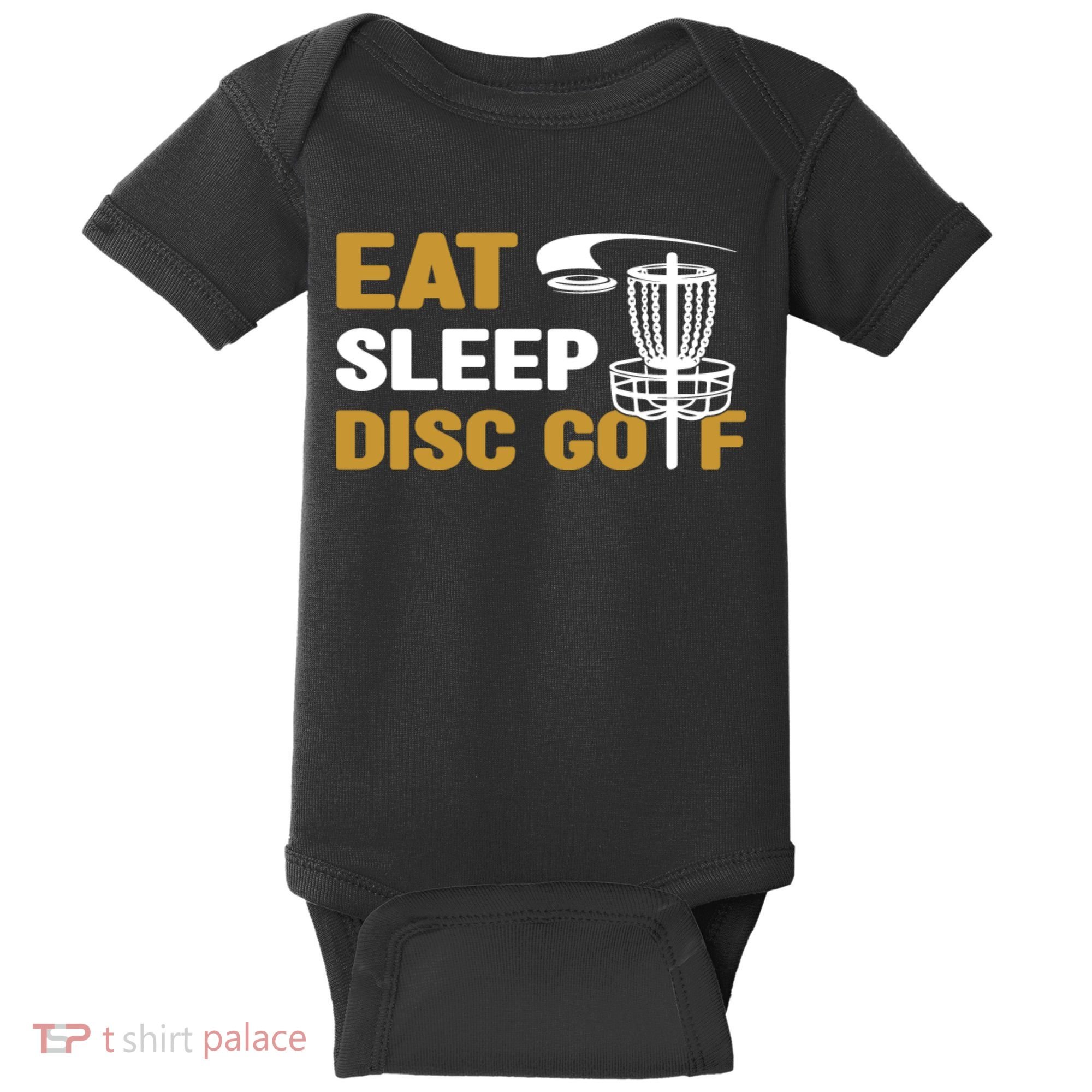 Eat Sleep Disc Golf Frolf Disc Golf Tee Baby Bodysuit
