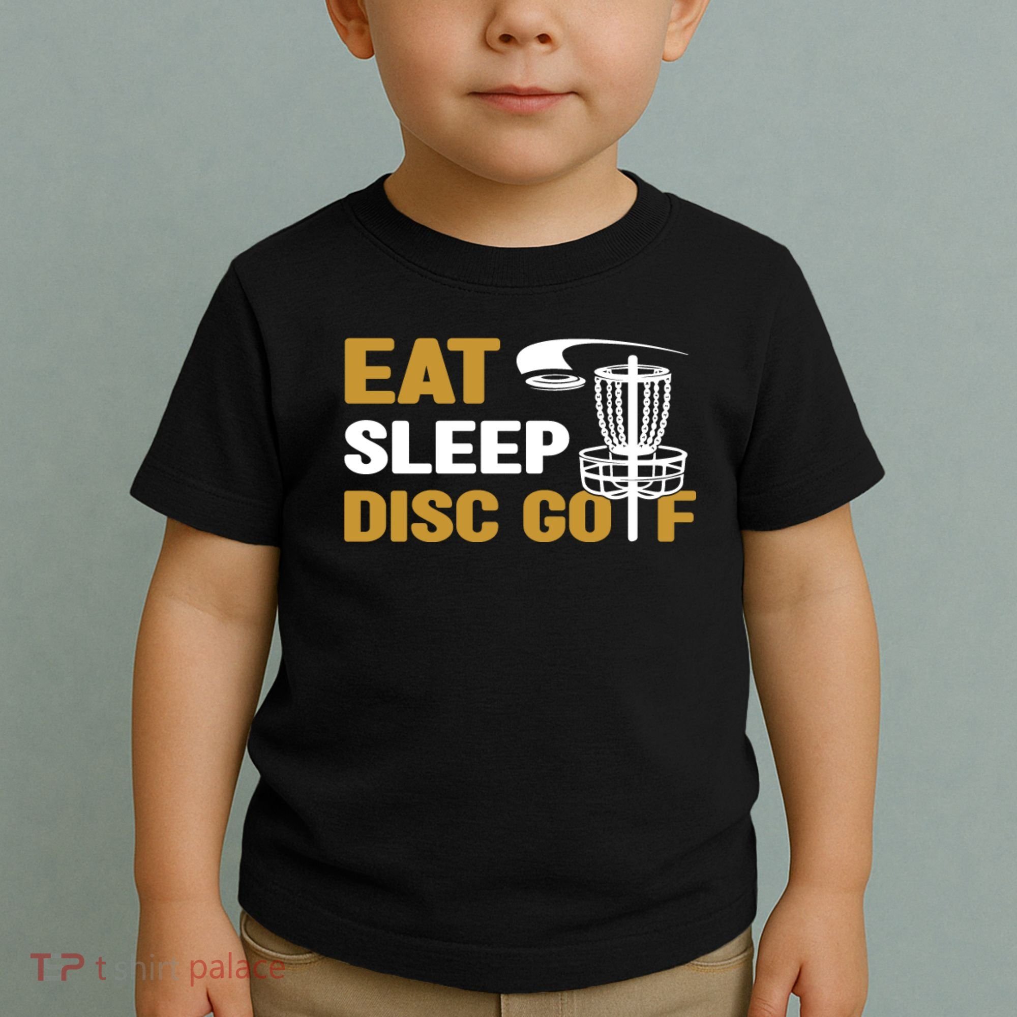 Eat Sleep Disc Golf Frolf Disc Golf Tee Toddler T-Shirt