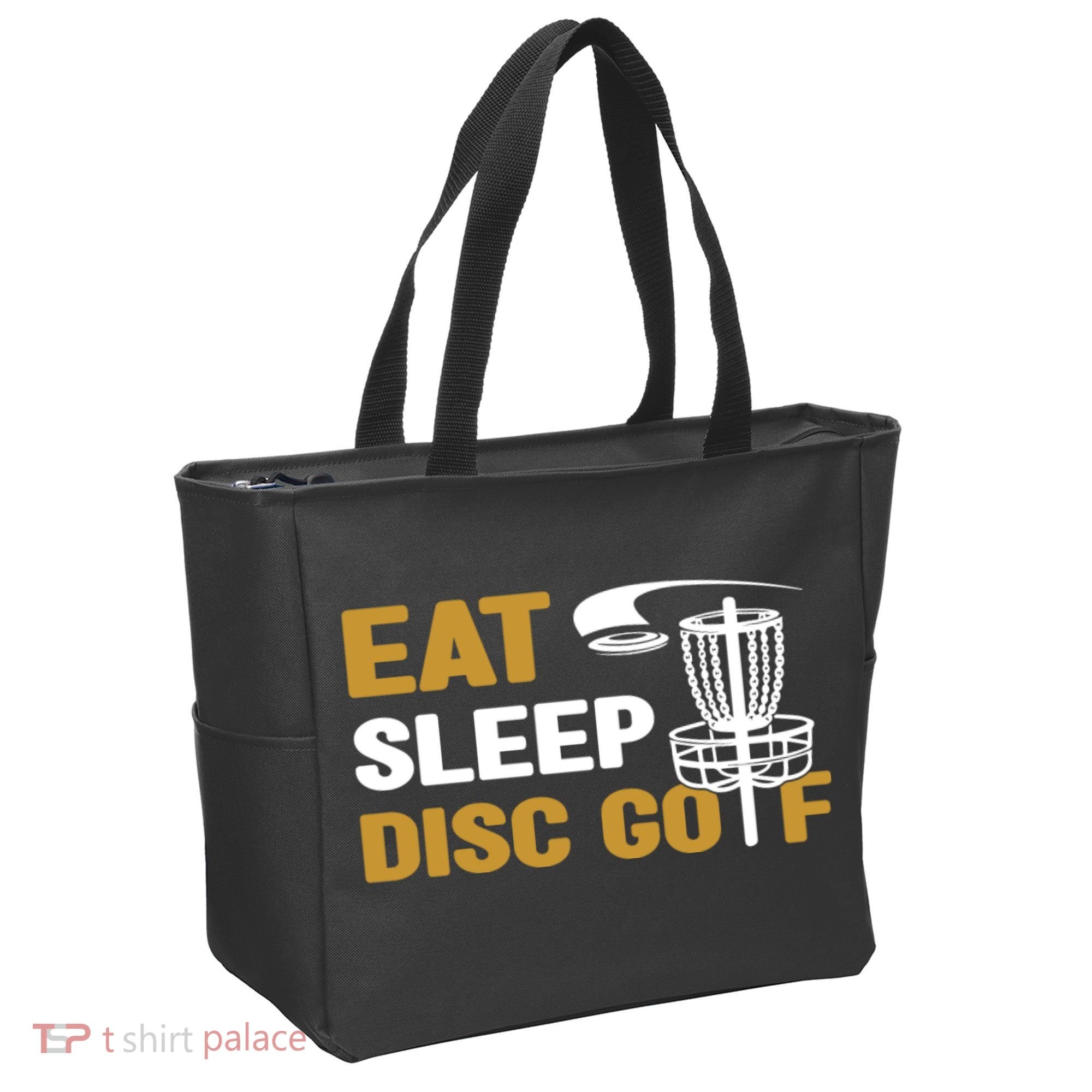 Eat Sleep Disc Golf Frolf Disc Golf Tee Tote Bag