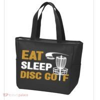 Eat Sleep Disc Golf Frolf Disc Golf Tee Tote Bag thumb 3