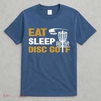 Eat Sleep Disc Golf Frolf Disc Golf Tee T-Shirt thumb 4