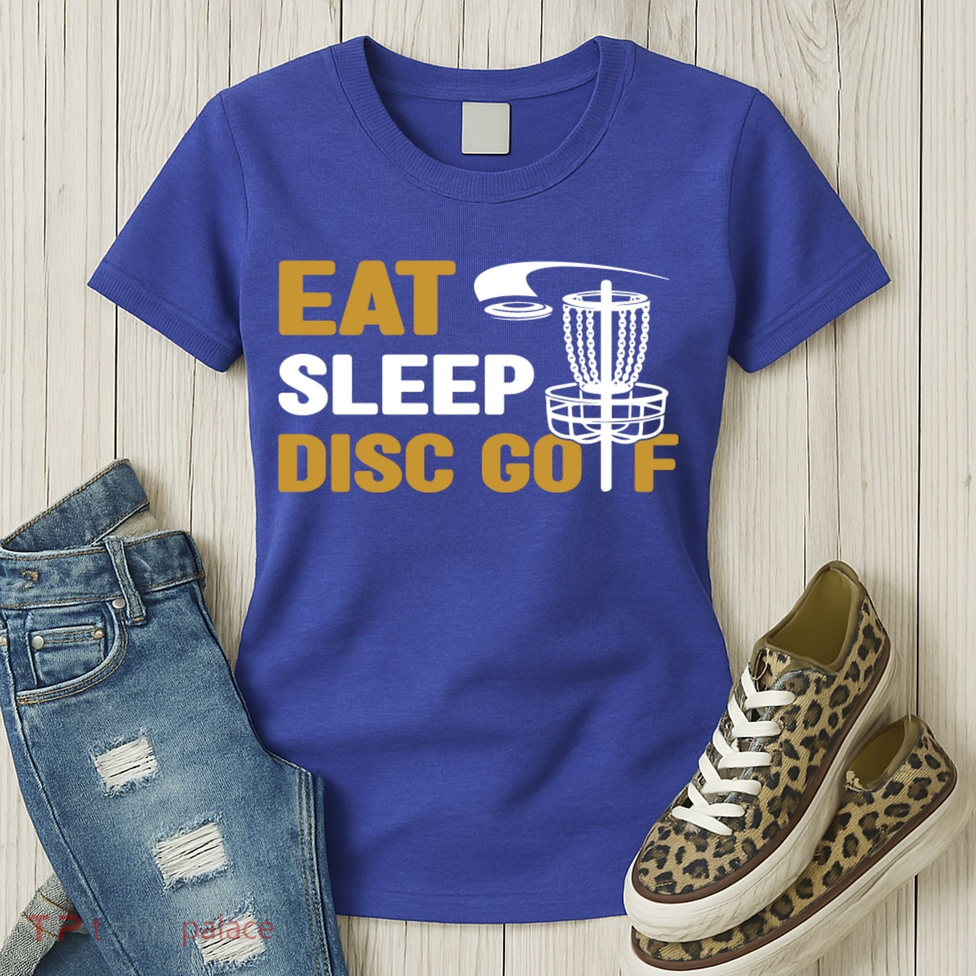 Eat Sleep Disc Golf Frolf Disc Golf Tee Women's T-Shirt
