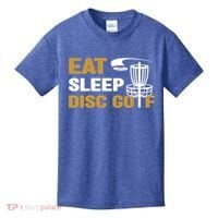 Eat Sleep Disc Golf Frolf Disc Golf Tee Kids T-Shirt thumb 0