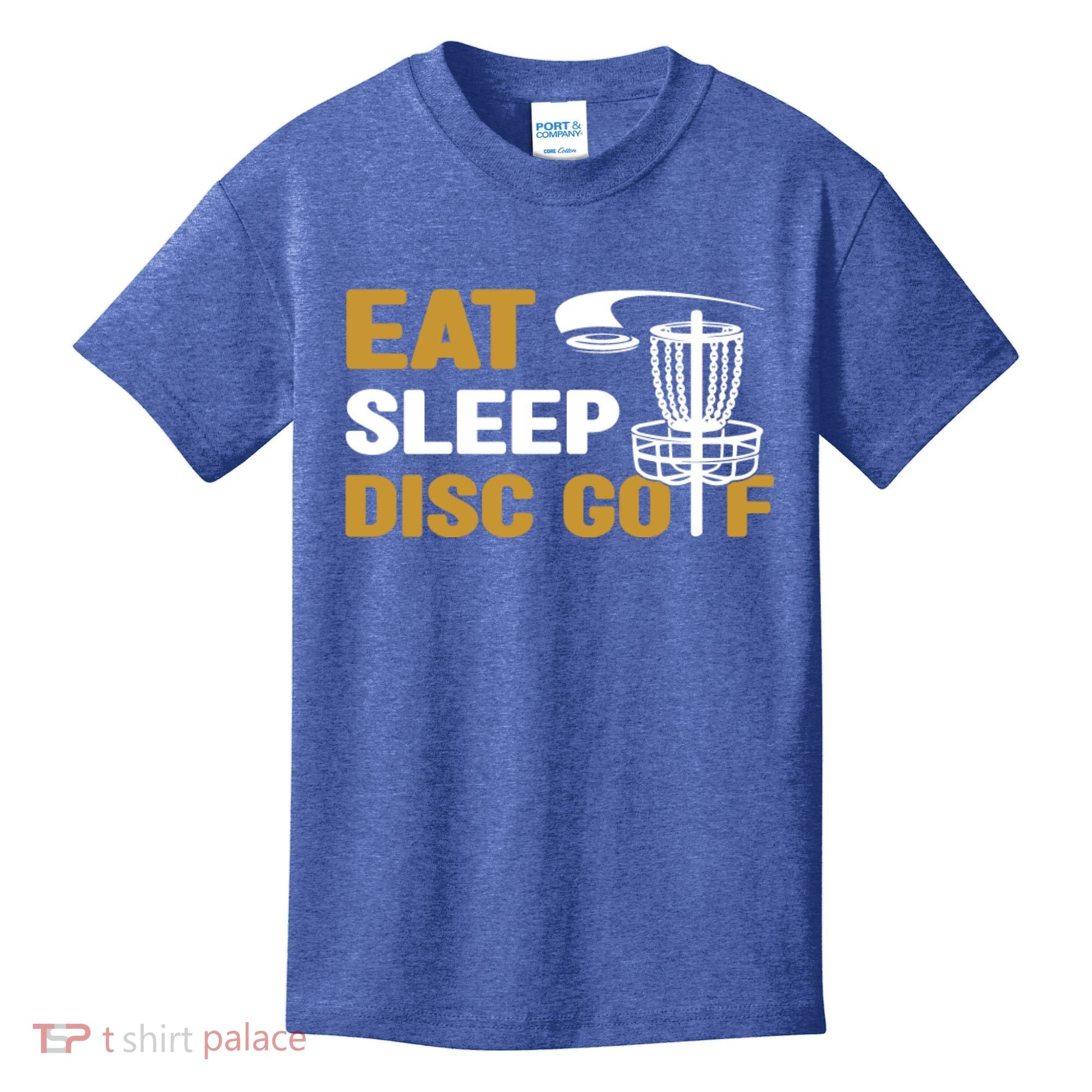 Eat Sleep Disc Golf Frolf Disc Golf Tee Kids T-Shirt