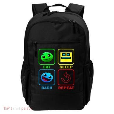 Eat Sleep Dash Repeat Video Game Geometry Video Gamer Cool Gift Backpack