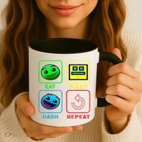Eat Sleep Dash Repeat Video Game Geometry Video Gamer Cool Gift Coffee Mug thumb 3