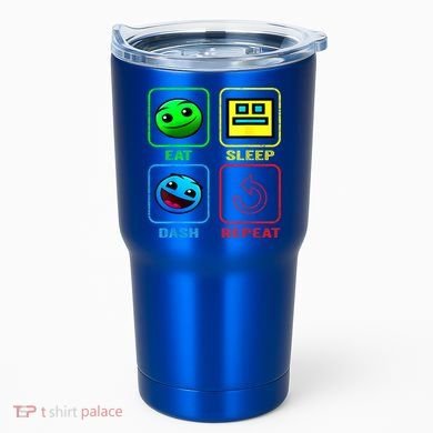 Eat Sleep Dash Repeat Video Game Geometry Video Gamer Cool Gift Tumbler