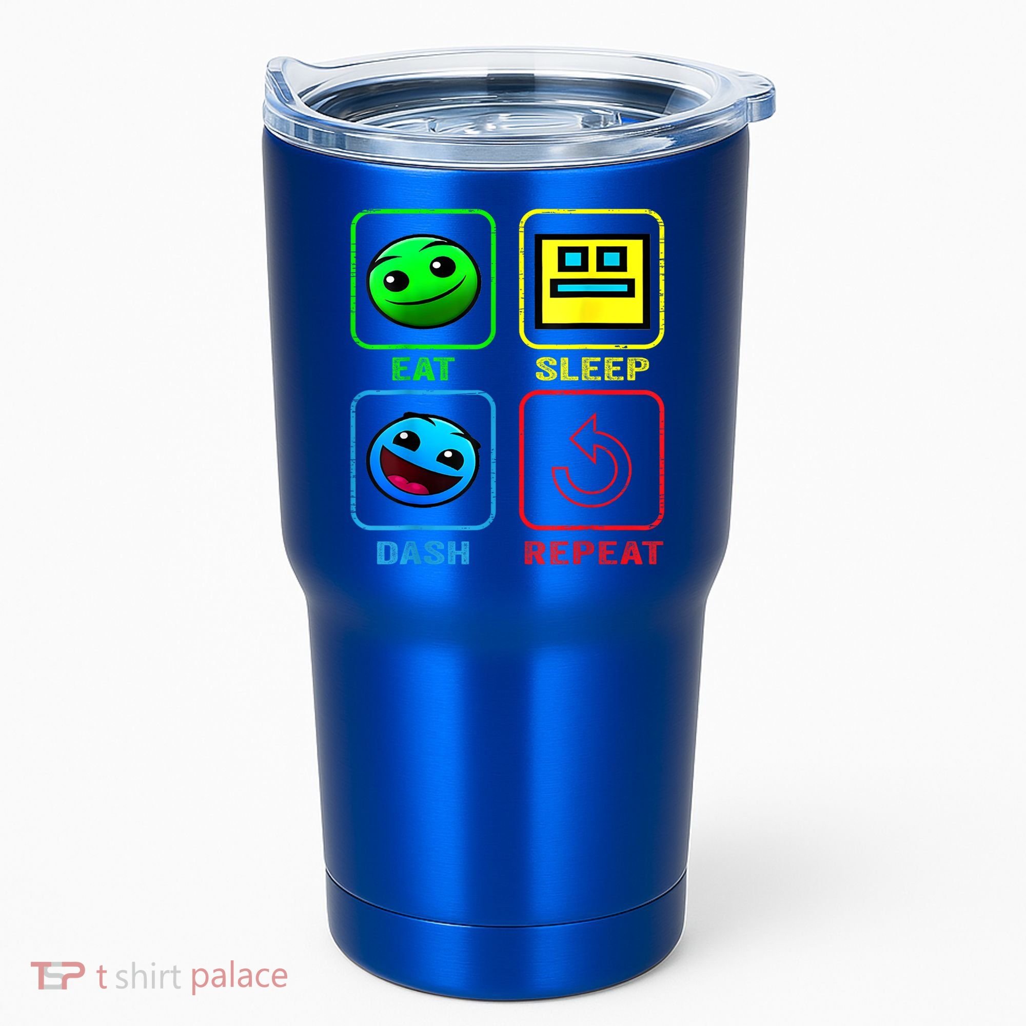 Eat Sleep Dash Repeat Video Game Geometry Video Gamer Cool Gift Tumbler