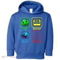 Eat Sleep Dash Repeat Video Game Geometry Video Gamer Cool Gift Toddler Hoodie thumb 0