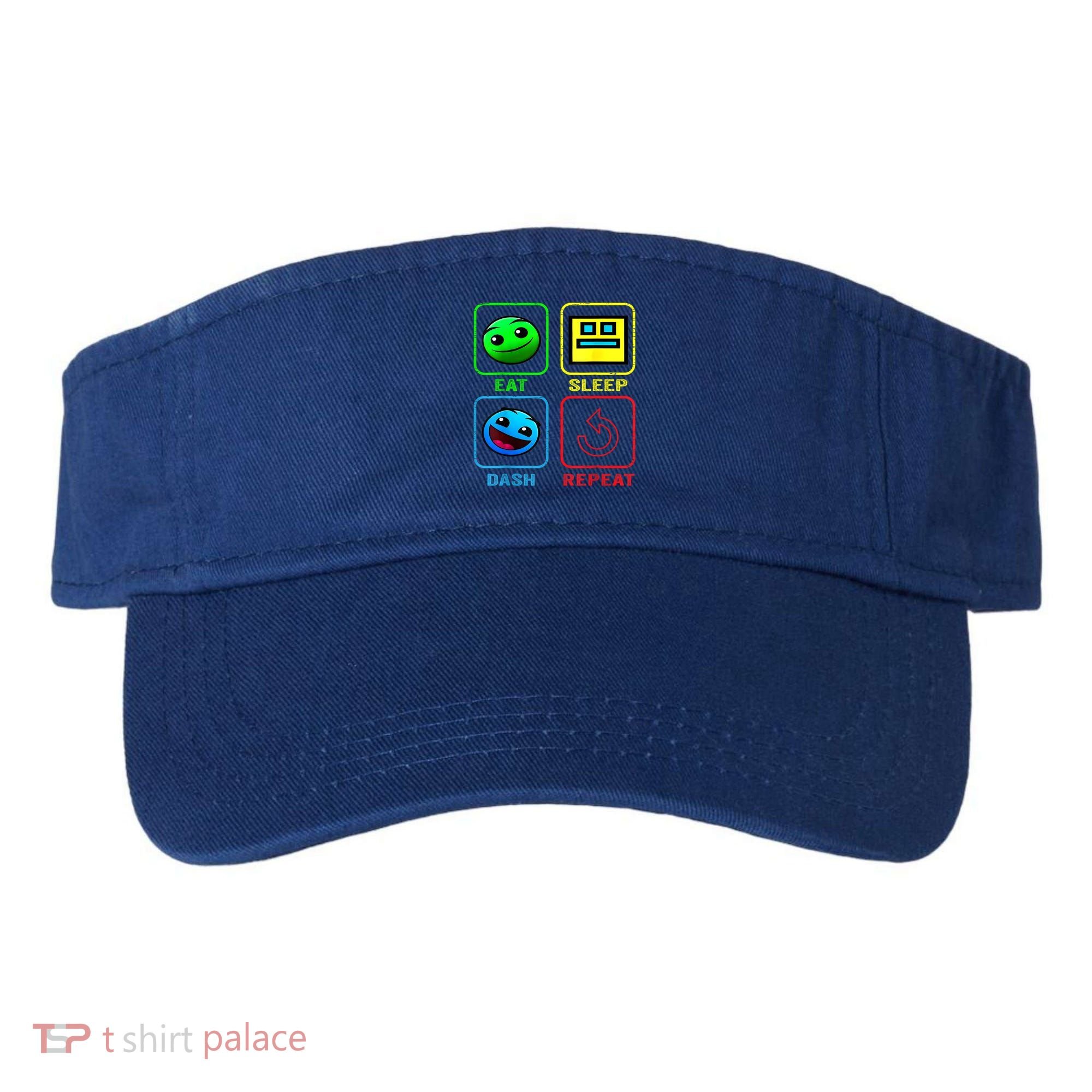 Eat Sleep Dash Repeat Video Game Geometry Video Gamer Cool Gift Visor