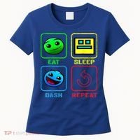 Eat Sleep Dash Repeat Video Game Geometry Video Gamer Cool Gift Women's T-Shirt thumb 0