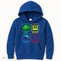 Eat Sleep Dash Repeat Video Game Geometry Video Gamer Cool Gift Kids Hoodie thumb 0