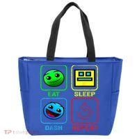 Eat Sleep Dash Repeat Video Game Geometry Video Gamer Cool Gift Tote Bag thumb 0