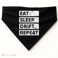 Eat Sleep Drift Repeat Car Drifting Tokyo JDM USA-Made Doggie Bandana thumb 0