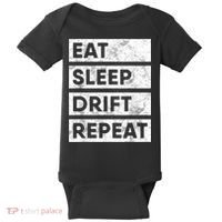 Eat Sleep Drift Repeat Car Drifting Tokyo JDM Baby Bodysuit thumb 0