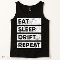 Eat Sleep Drift Repeat Car Drifting Tokyo JDM Tank Top thumb 2