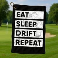 Eat Sleep Drift Repeat Car Drifting Tokyo JDM Golf Towel thumb 1