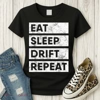 Eat Sleep Drift Repeat Car Drifting Tokyo JDM Women's T-Shirt thumb 3