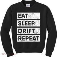 Eat Sleep Drift Repeat Car Drifting Tokyo JDM Kids Sweatshirt thumb 0