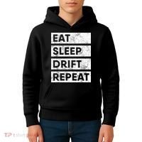 Eat Sleep Drift Repeat Car Drifting Tokyo JDM Kids Hoodie thumb 4