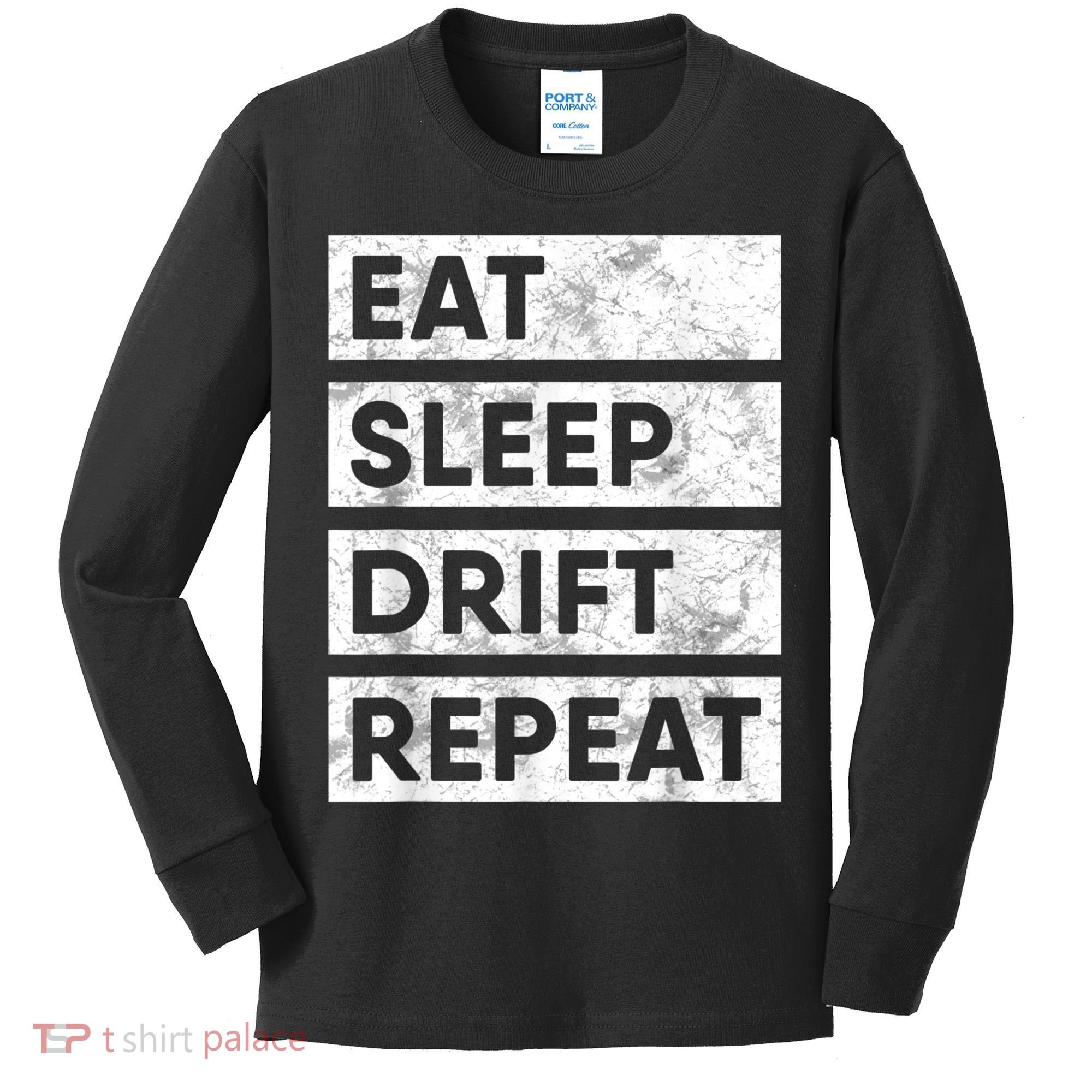 Eat Sleep Drift Repeat Car Drifting Tokyo JDM Kids Long Sleeve Shirt