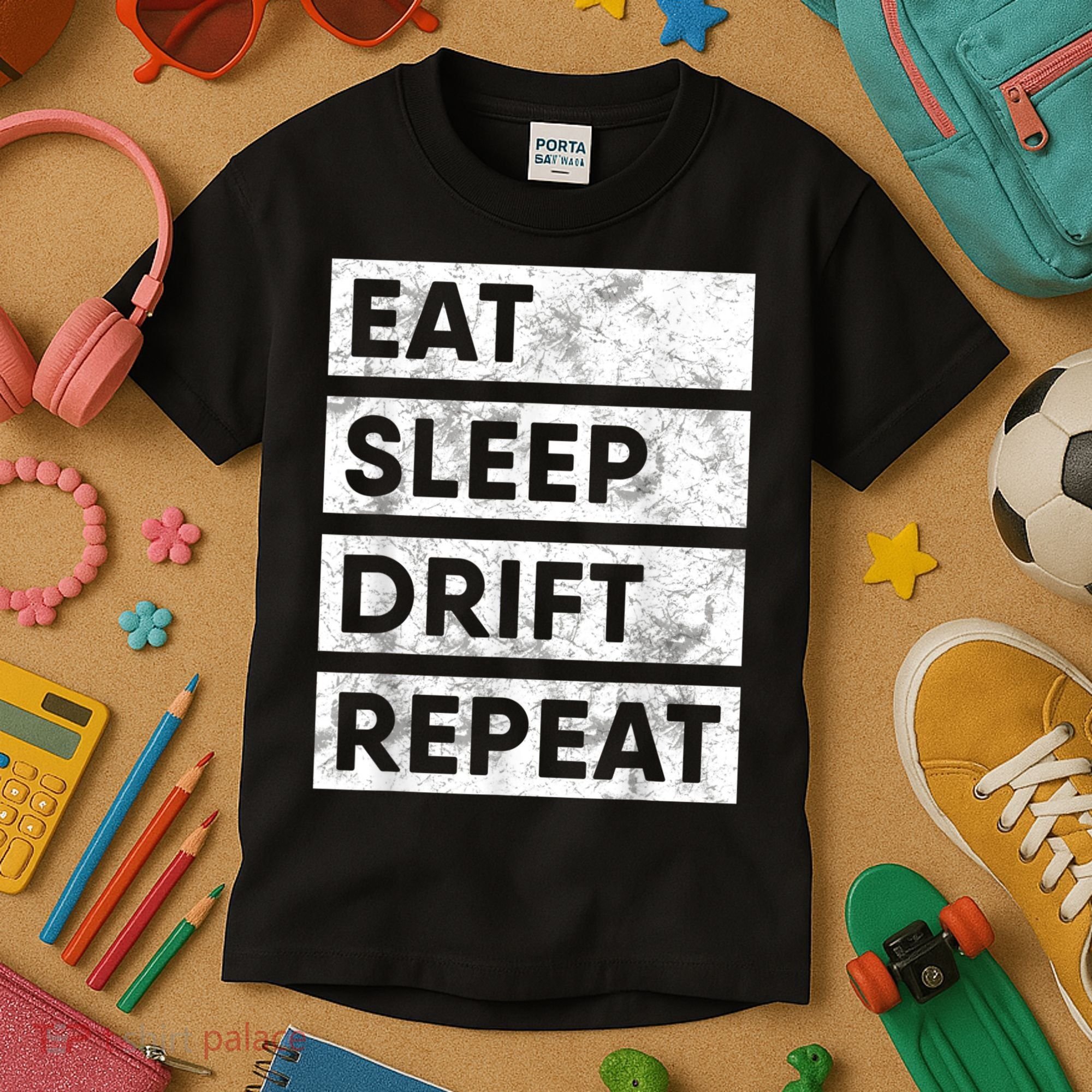 Eat Sleep Drift Repeat Car Drifting Tokyo JDM Kids T-Shirt