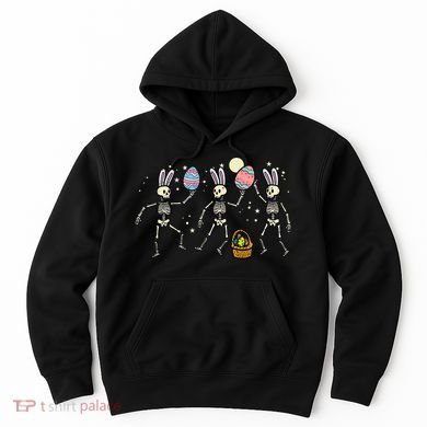 Easter Skeletons Dancing Eggs Funny Bones Women Hoodie