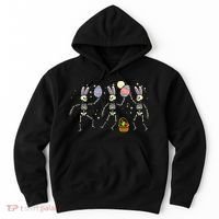 Easter Skeletons Dancing Eggs Funny Bones Women Hoodie thumb 0