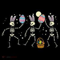 Easter Skeletons Dancing Eggs Funny Bones Women Sweatshirt thumb 3
