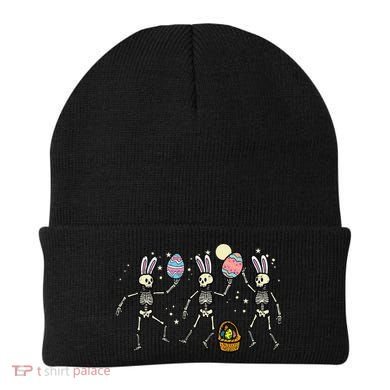 Easter Skeletons Dancing Eggs Funny Bones Women Beanie