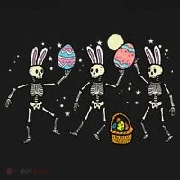 Easter Skeletons Dancing Eggs Funny Bones Women Women's Hoodie thumb 2