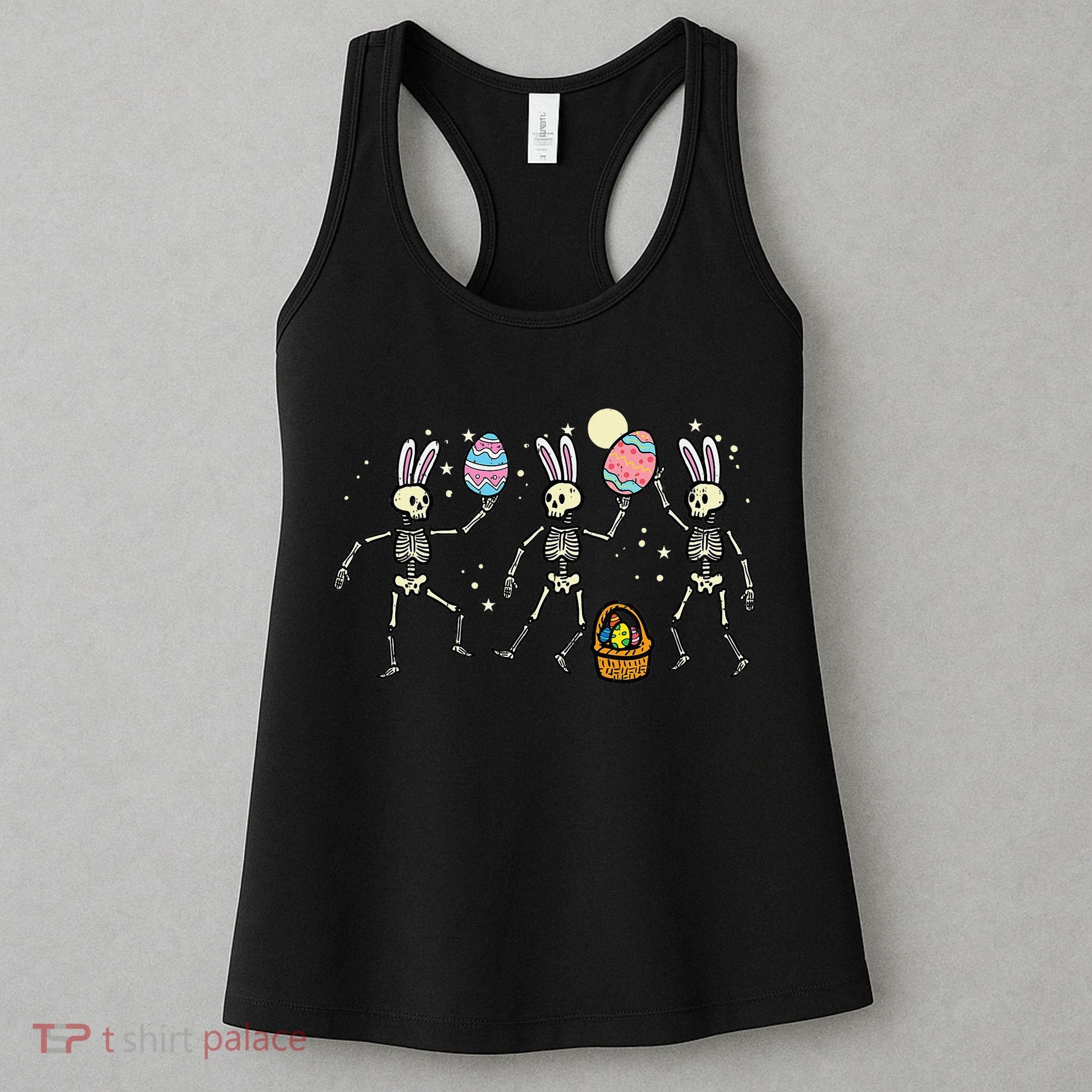 Easter Skeletons Dancing Eggs Funny Bones Women Women's Tank Top