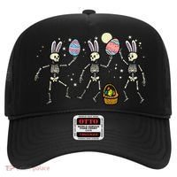 Easter Skeletons Dancing Eggs Funny Bones Women Hat thumb 0
