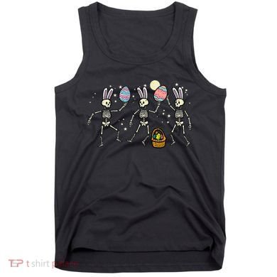 Easter Skeletons Dancing Eggs Funny Bones Women Tank Top
